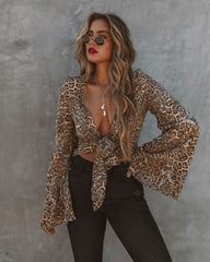 Joshua Mix Print Bell Sleeve Tie Top