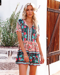 Joy Spring Floral Button Down Romper