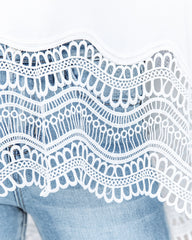 Joyous Day High Low Crochet Lace Tank