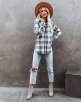 Junior Soft Knit Button Down Top