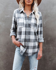 Junior Soft Knit Button Down Top