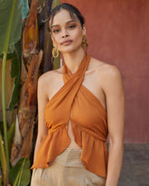 Just Beachy Chiffon Halter Top