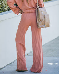 Langley Ribbed High Rise Knit Pants
