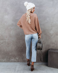 Kaitlynn Billowed Sleeve Knit Top - Latte
