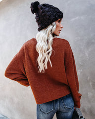 Kaitlynn Billowed Sleeve Knit Top - Rust