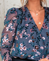 Kate Floral Burnout Velvet Bodysuit