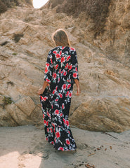 Kaydence Floral Kimono Tie Maxi Dress