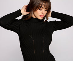 Keep Knit Cozy Mini Sweater Dress