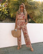 Kemya Pocketed Printed High Rise Pants