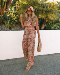 Kemya Pocketed Printed High Rise Pants