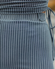 Kendal Velvet Slit Midi Skirt