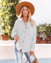 Kennedy Cotton Pocketed Button Down Tunic - Wheat