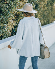 Kiandra Cotton French Terry Henley Top - Heather Grey