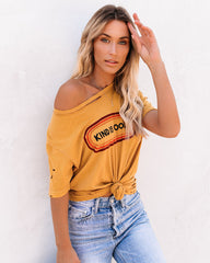 Kind Is Cool Distressed Cotton Tee