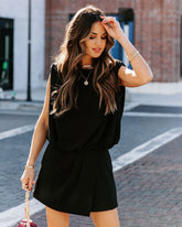 Kinston Pocketed Romper - Black