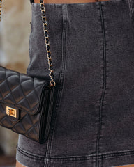 Kirby Cotton Mini Skirt - Black