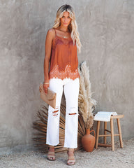 Kiss Kiss Lace Cami Tank - Ginger
