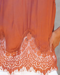 Kiss Kiss Lace Cami Tank - Ginger