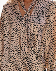 Kit Satin Drape Tie Blouse