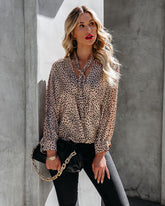 Kit Satin Drape Tie Blouse