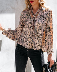 Kit Satin Drape Tie Blouse