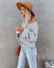 Kye Cotton Blend Knit Sweater - Speckled Black