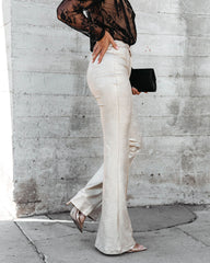 Kylie Faux Leather Pants - Gold