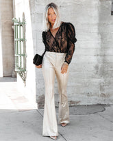 Kylie Faux Leather Pants - Gold