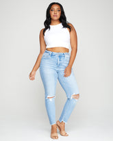 Loralei Frayed Ankle High Waisted Skinny