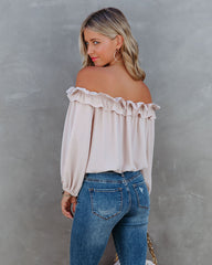 Lalette Off The Shoulder Ruffle Blouse - Ecru