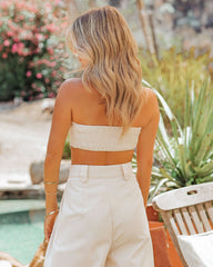 Lally Cotton Smocked Bandeau Top