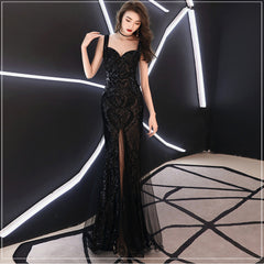 Lily Embroidered Sequin Formal Evening Gown