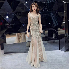 Lily Embroidered Sequin Formal Evening Gown