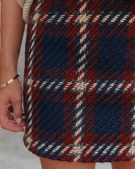 Linden Plaid Knitted Mini Skirt