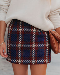 Linden Plaid Knitted Mini Skirt