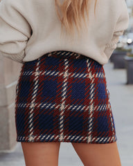 Linden Plaid Knitted Mini Skirt