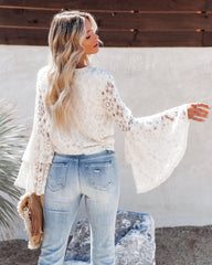 Liselle Bell Sleeve Lace Tie Top