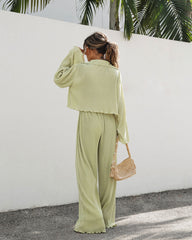 Little Havana Plisse Pants - Soft Lime