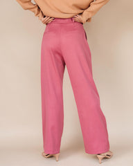 Live A Little Pocketed Wide Leg Pants - Mauve