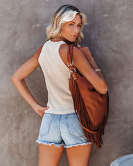 Live To Love Knit Tank - Cream