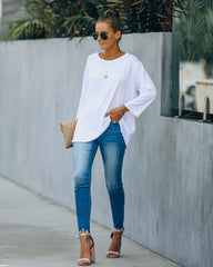 Logan 3/4 Sleeve Tee - White