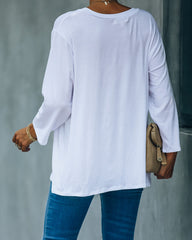 Logan 3/4 Sleeve Tee - White