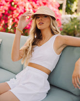 Lost In Paradise French Terry Crop Knit Tank