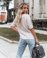 Magnolia Cotton Blend Pocket Tee - Beige