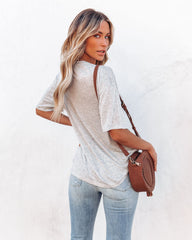 Magnolia Cotton Blend Pocket Tee - Heather Grey