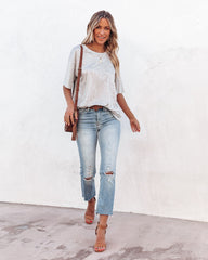 Magnolia Cotton Blend Pocket Tee - Heather Grey