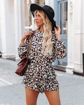 Maize Printed Shimmer Ruffle Romper