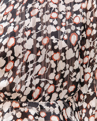 Maize Printed Shimmer Ruffle Romper