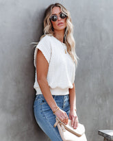 Maizy Knit Sweater Top - Ivory