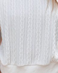 Maizy Knit Sweater Top - Ivory